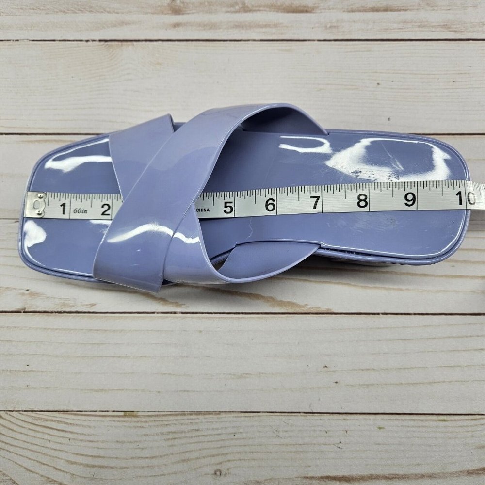 Torrid Womens Periwinkle Blue Y2K Chunky Heel Jelly Criss Cross Heel Sandals 8WW - Picture 13 of 16